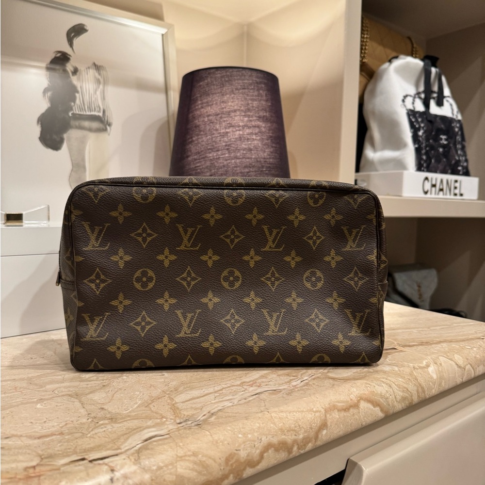 Louis Vuitton Vintage Brown Monogram Toiltery Bag